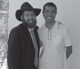 This image has an empty alt attribute; its file name is Photo-Chabad-Gan-Preschool-Rabbi-with-Surveillance-Cameraman-2009A-3.jpg